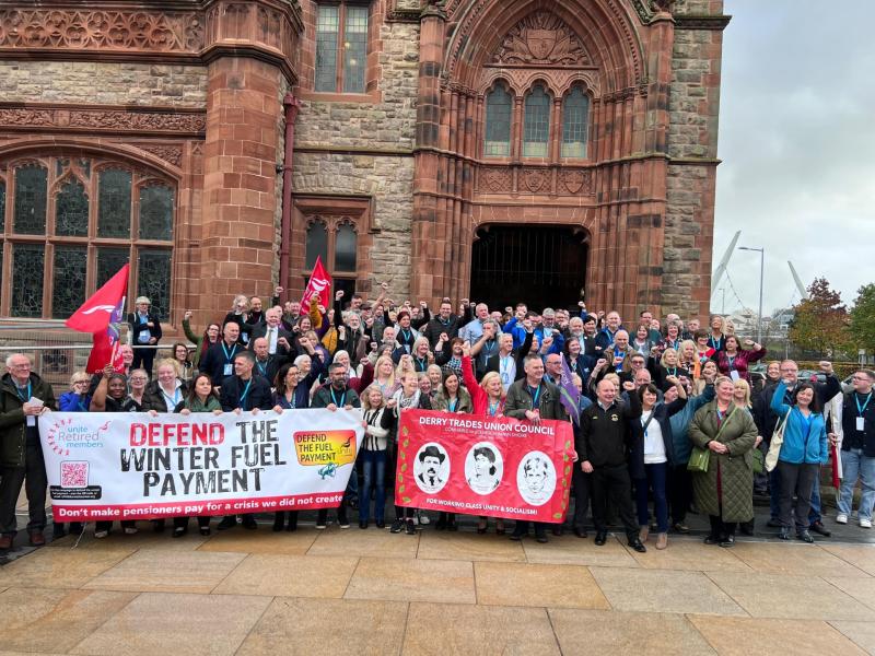 Demand of reversal of change to Winter Fuel Allowance as Trade Unions unite in this campaign 