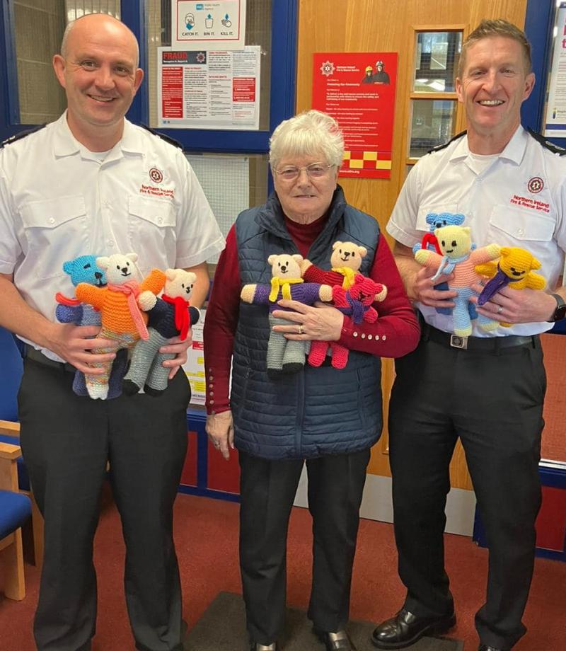 Donation of 'Comfort Bears' by riendly Friday Crafters & Garden Club Ballykelly