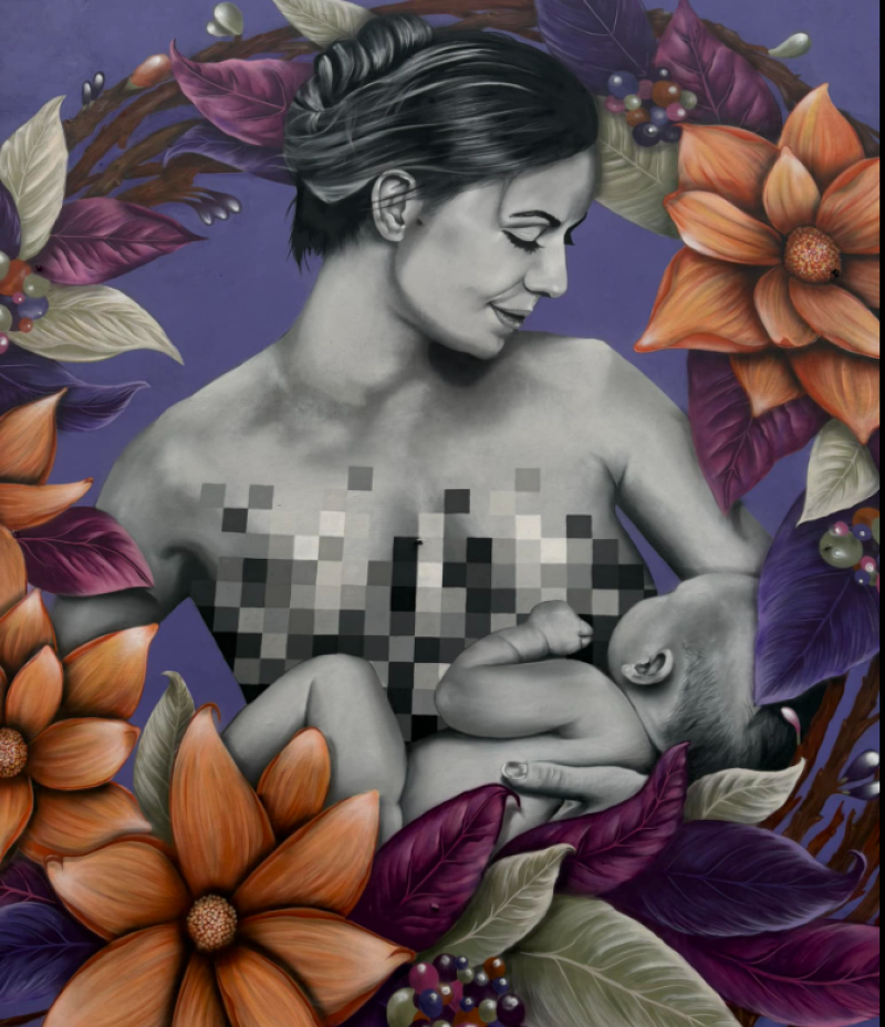 Breastfeeding Mural on Great James Street