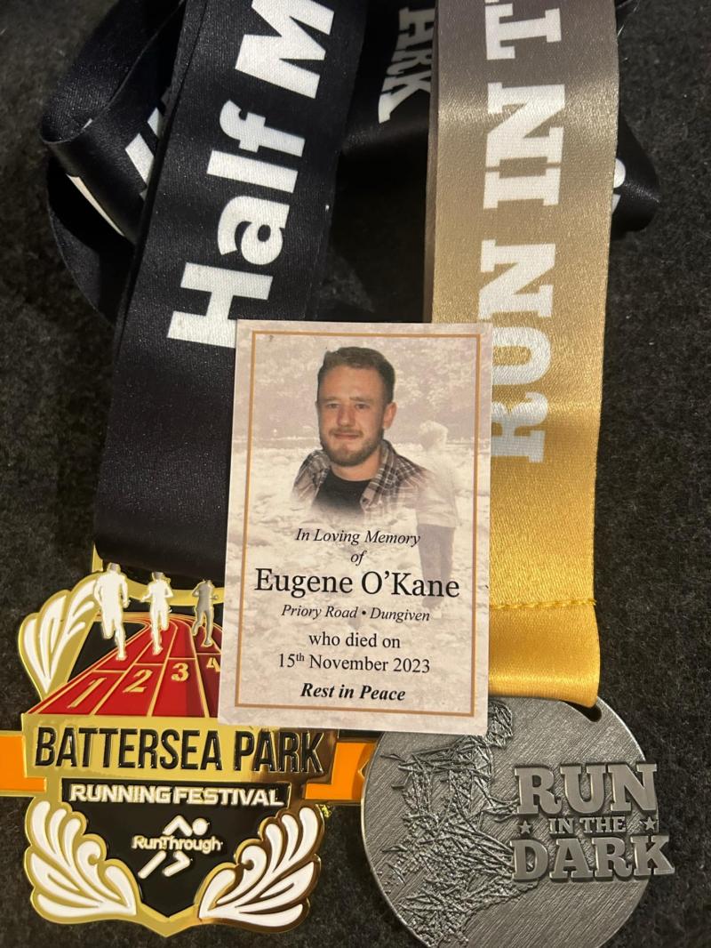 Dungiven runner raises £5,700 for men’s mental health in memory of Eugene