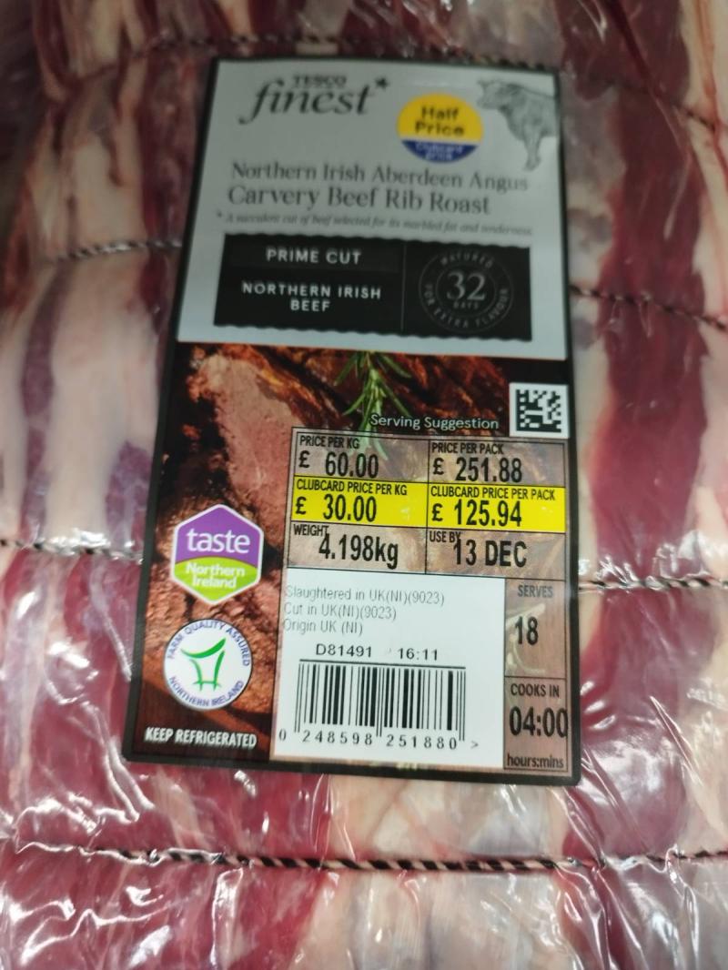 £250 piece of Aberdeen Angus meat