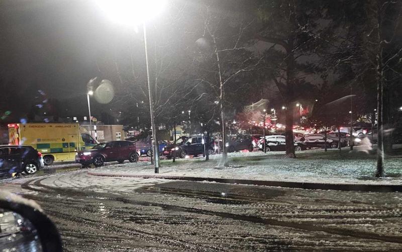 Heavy traffic congestion across Derry due to snowfall