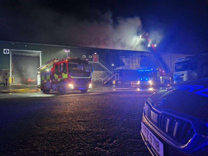More than 60 firefighters currently in attendance at fire at commercial premises near Garvagh