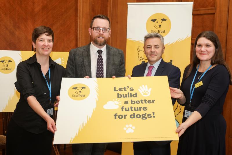 Foyle MLA joins Dogs Trust to discuss responsible dog breeding and rehoming