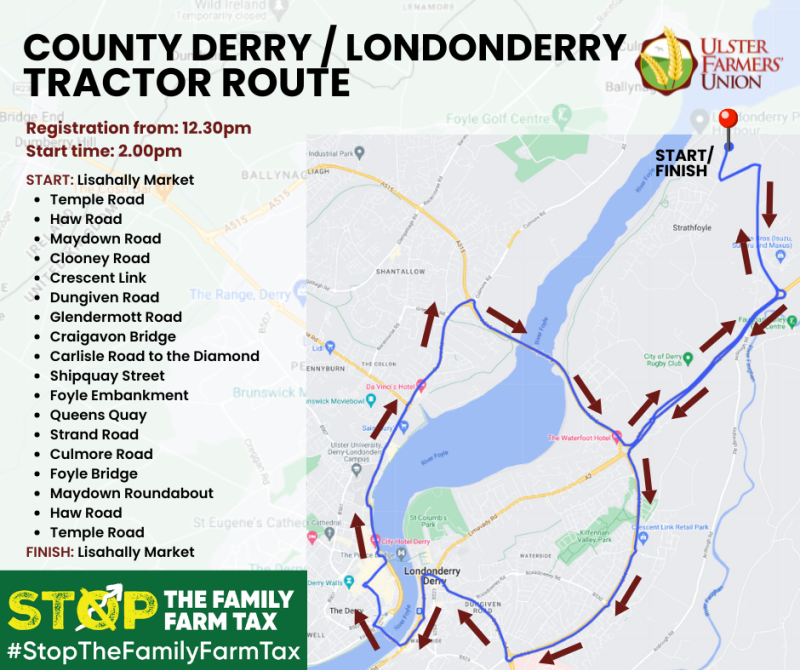 Farmers encouraged to join Derry protest against farm inheritance tax