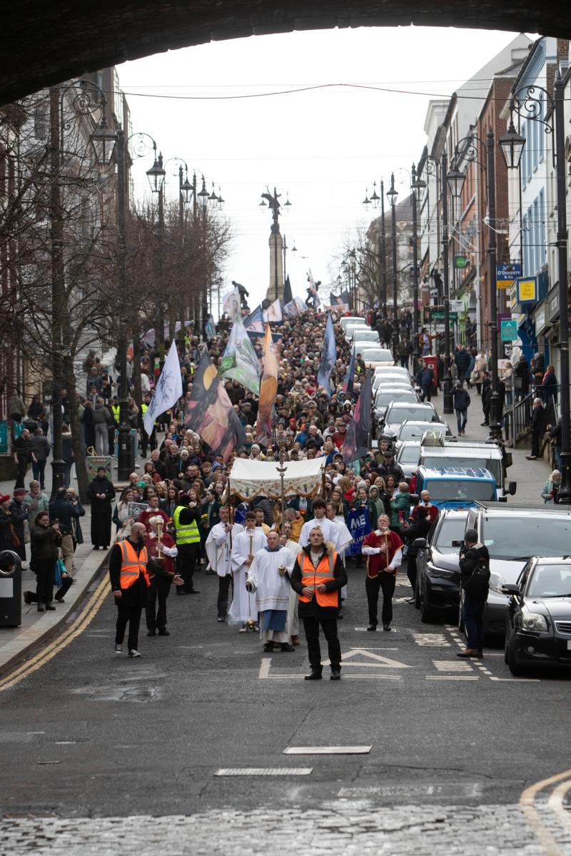 February's  Eucharistic Procession to celebrate St. Brigid&rsquo;s Day in Derry.