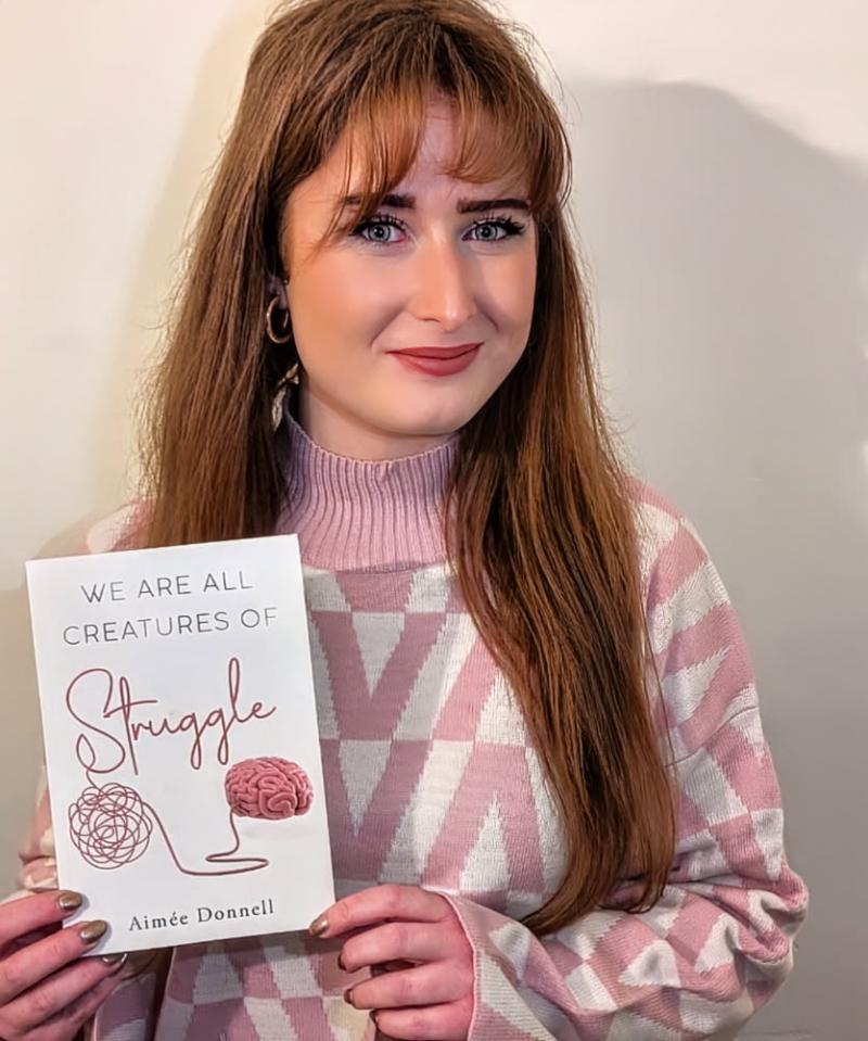 Aimee Donnell with her book 'We Are All Creatures Of Struggle'