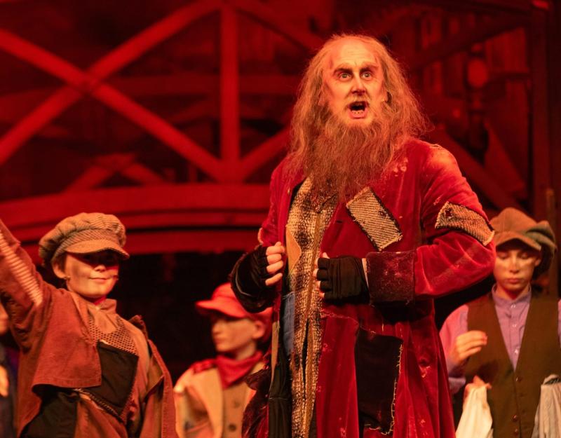 Kieran Connor as Fagan in LMS production of Oliver 