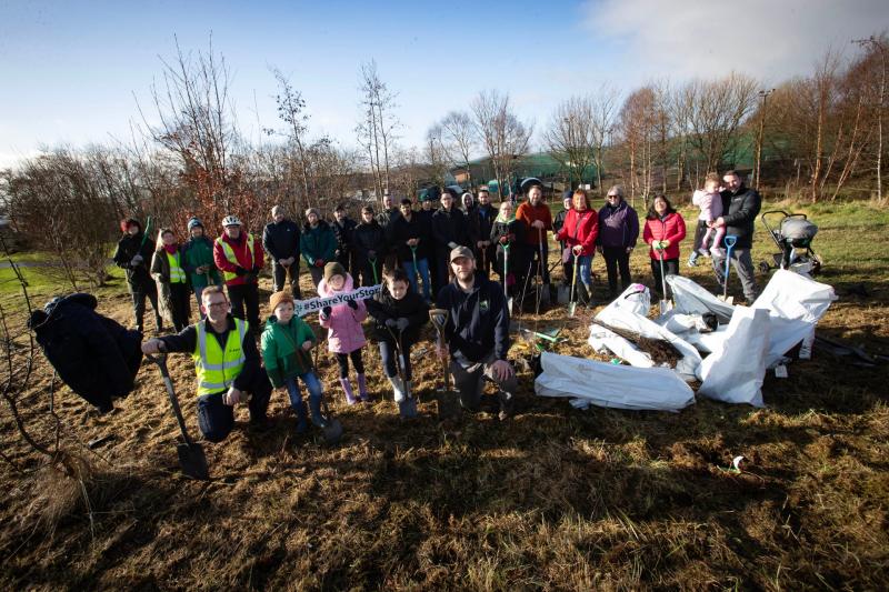 Life Project Volunteers plant hundreds of new saplings along Derry's Bay Road