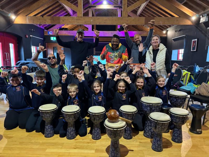 Colombia musicians bring new sounds to Draperstown pupils