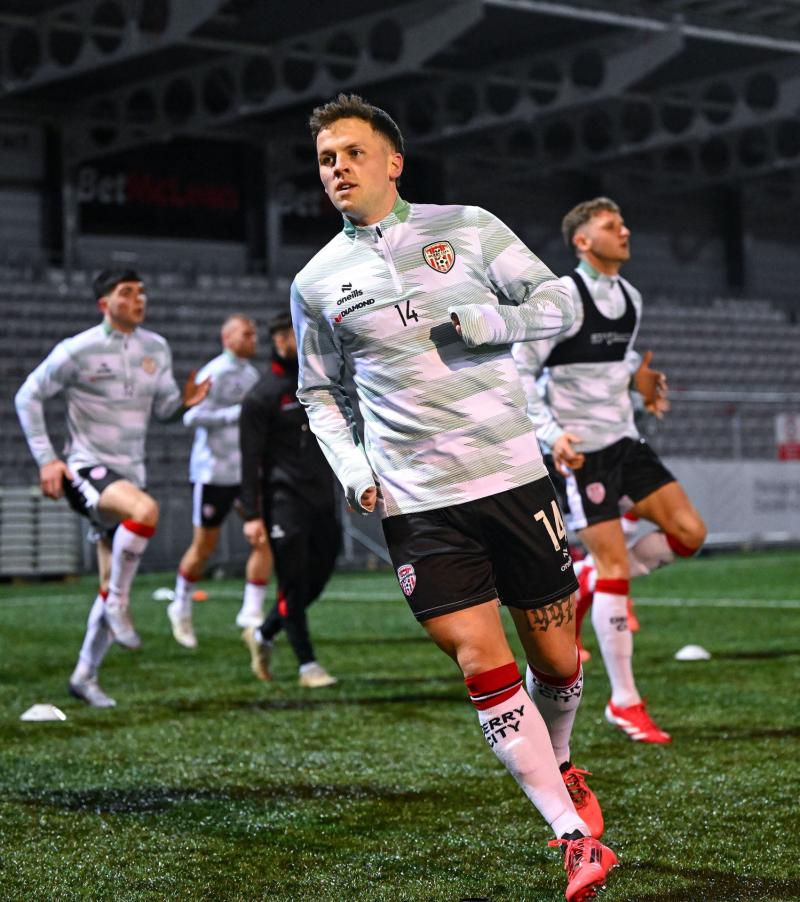 Derry City's Ben Doherty holding nothing back