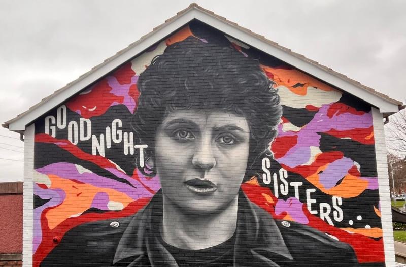 Mural honouring trailblazing Derry journalist and activist Nell McCafferty unveiled