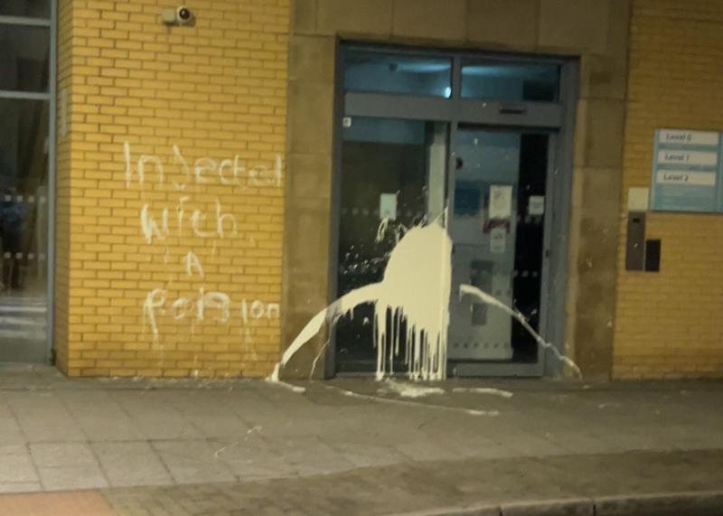 DerryWaterside Health Centre targeted in paint attack