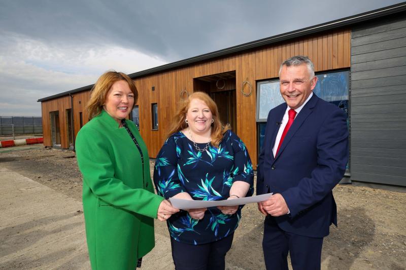 Justice Minister visits new build kitchen and caf&eacute; at Magilligan Prison