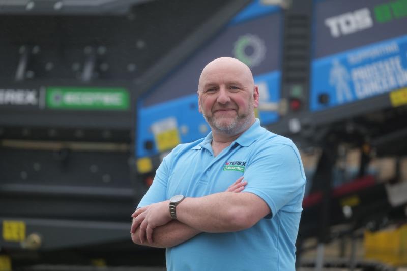 Terex Campsie unveils blue machine in support of prostate cancer awareness 