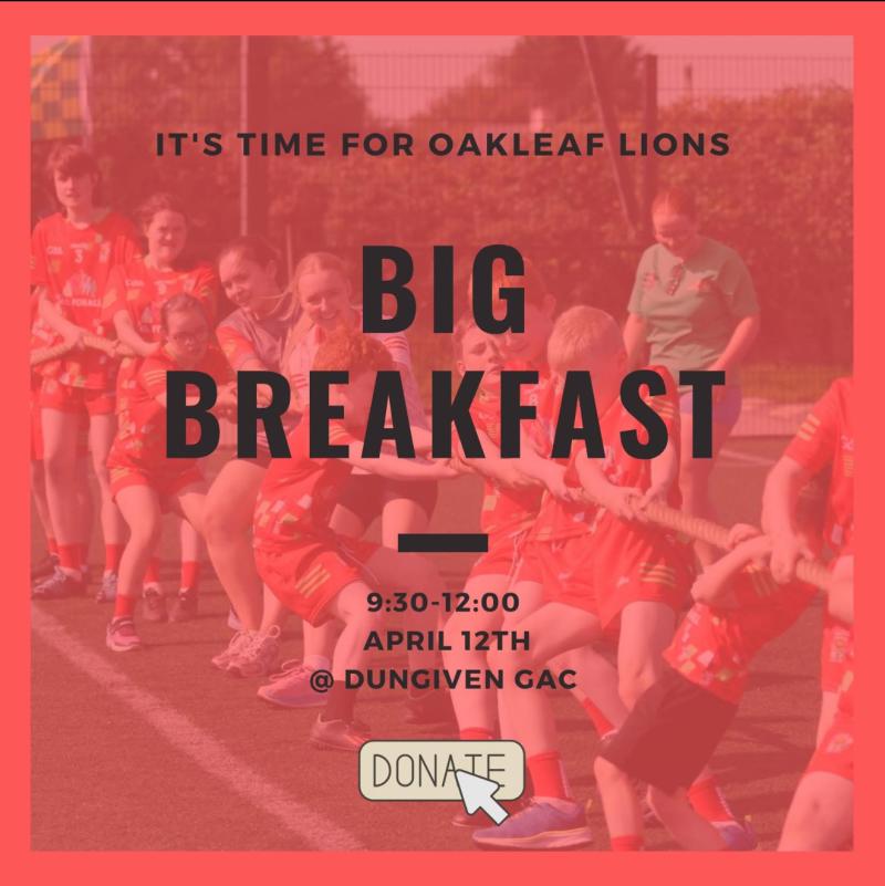Oakleaf Lions to hold main fundraiser in Dungiven this weekend