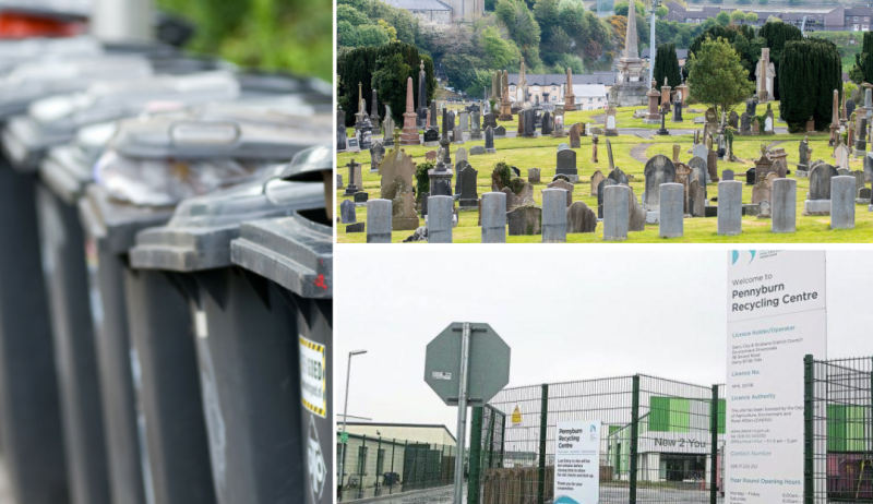 Bin Collections in Derry as normal over Easter holidays, along with many other Council Services