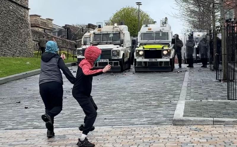 Police attacked with petrol bombs after dissident republican parade in Derry