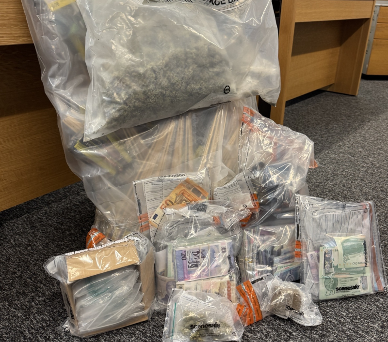 Drugs with street value of almost &pound;28,000 and approximately &pound;60,000 in cash seized during search in Derry