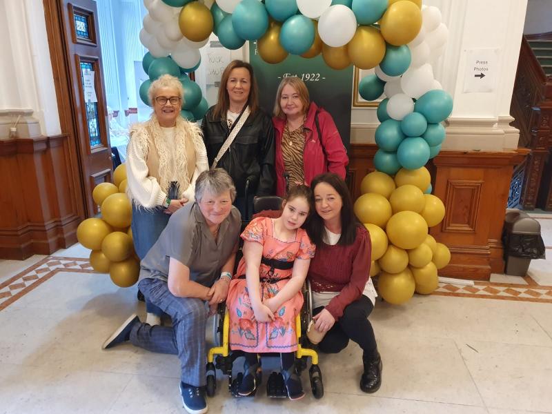 Amelie with mammy, Claire Heaney; aunts, Linda & Tara Heaney; granny, Gertie Curran; & speech & drama teacher, Loretta Bradley.
