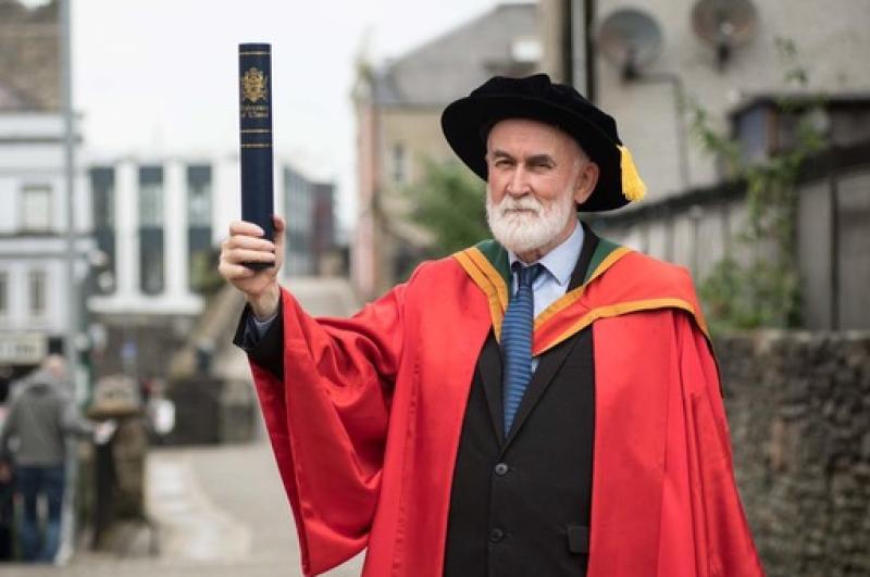 The late Eamonn Baker who was awarded Doctor of Laws (LLB) by Ulster University as recognition of his services to conflict resolution and the community in the north west of Ireland.