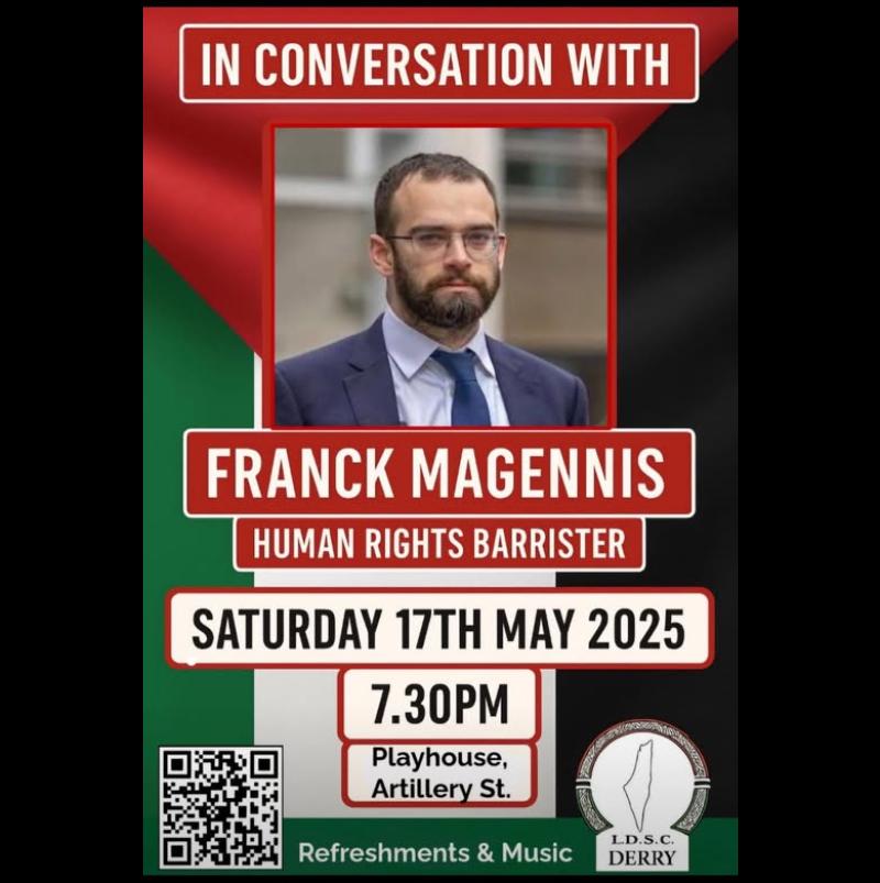 Human rights barrister Franck Magennis to speak at Derry IPSC event