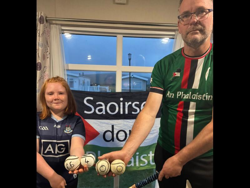 Derry Gael Gearalt &Oacute; Mianain who raised &pound;6,400 for local charity Fund a Food Drop while competing in the Ulster Poc Fada final.