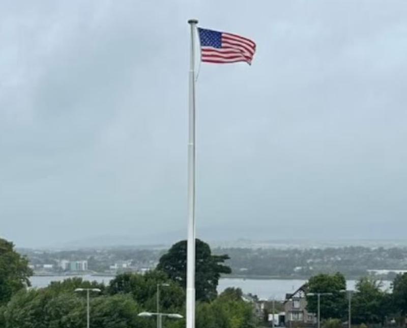 'On the day President Kennedy was shot  this flag was the one that was flown at the US Naval Base'  - Ald Darren Guy
