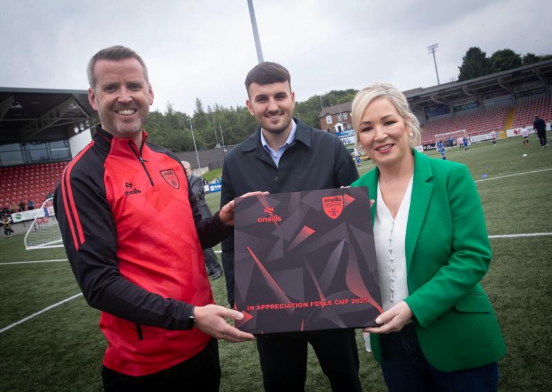 First Minister praises Foyle Cup tournament during Derry visit