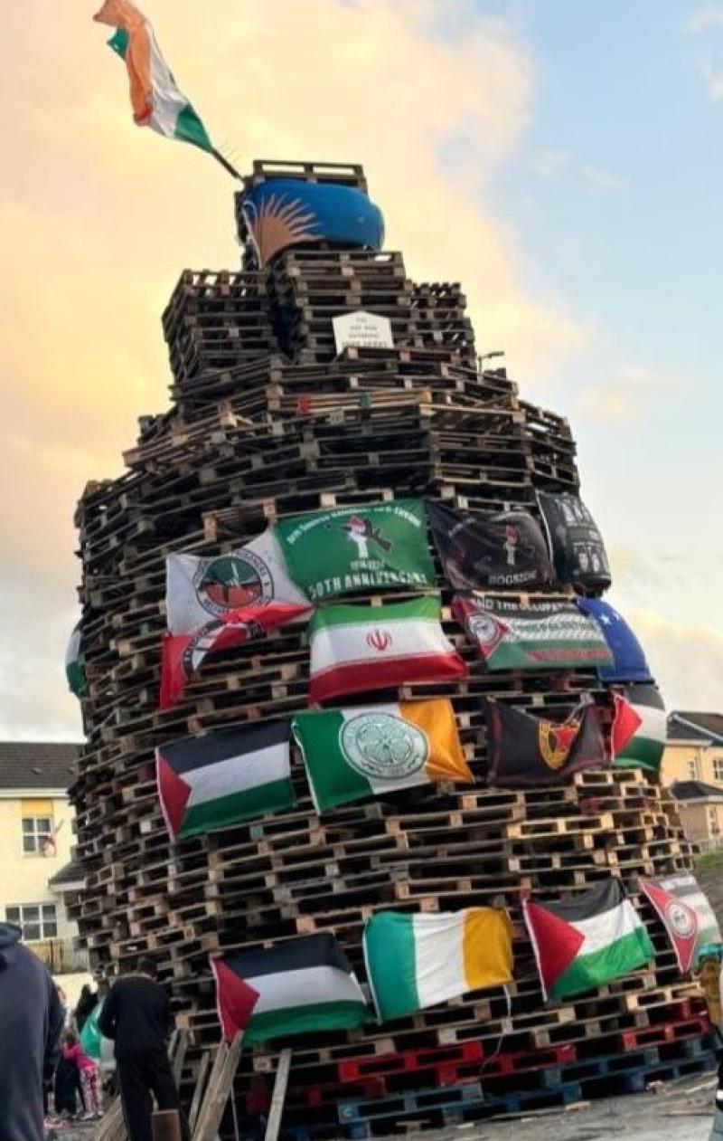 Fountain bonfire a 'naked display of sectarianism' - Foyle MLA claims