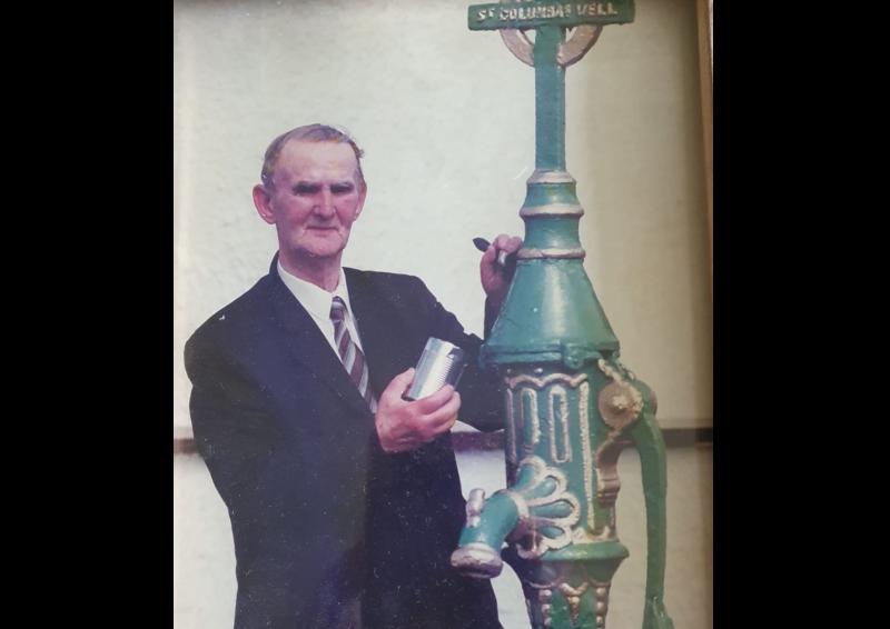 The late Tommy Mitchell who for many years was the keeper of St Columba's Well in the Bogside.