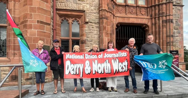 NUJ holds Derry vigil in memory of journalists and civilians killed in Gaza