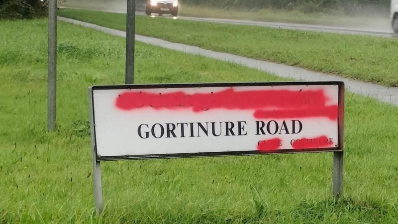 Anger after Irish language sign defaced in Maghera area