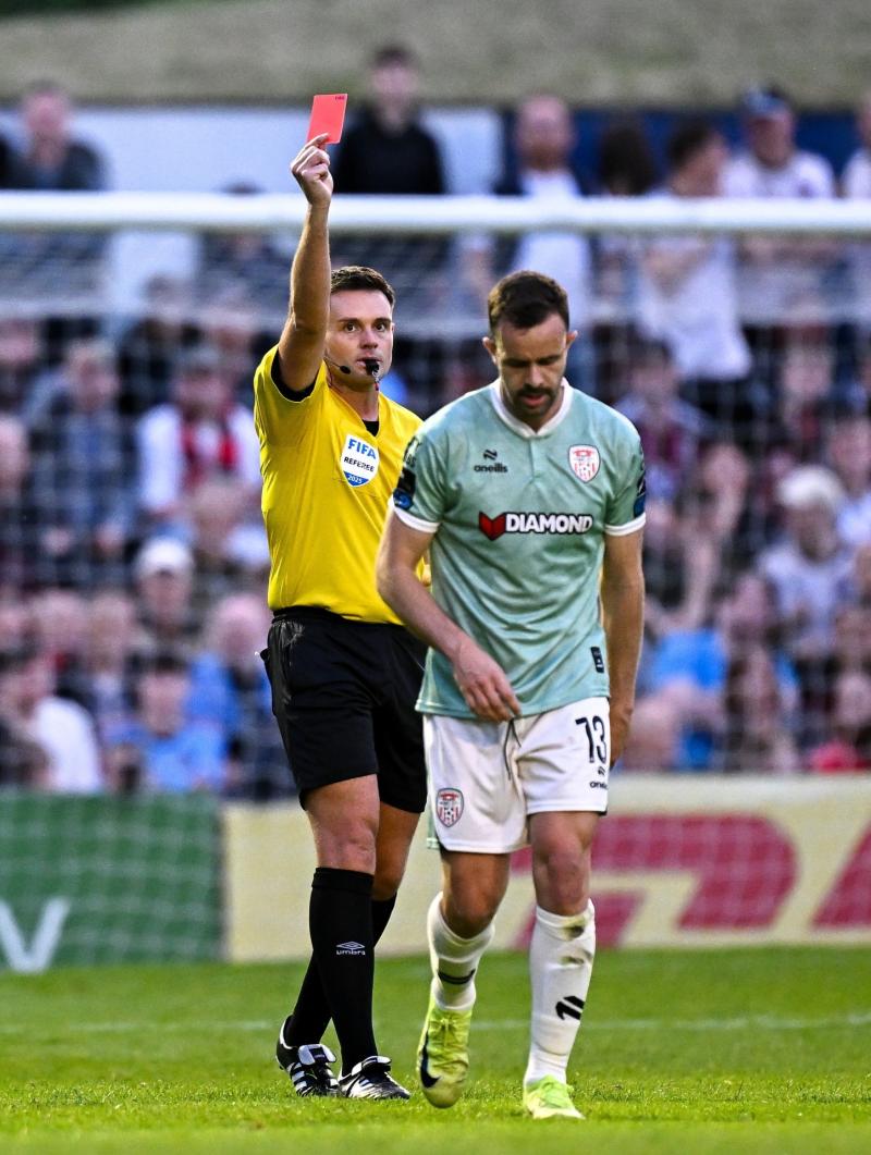 Red-card record looms for Derry City