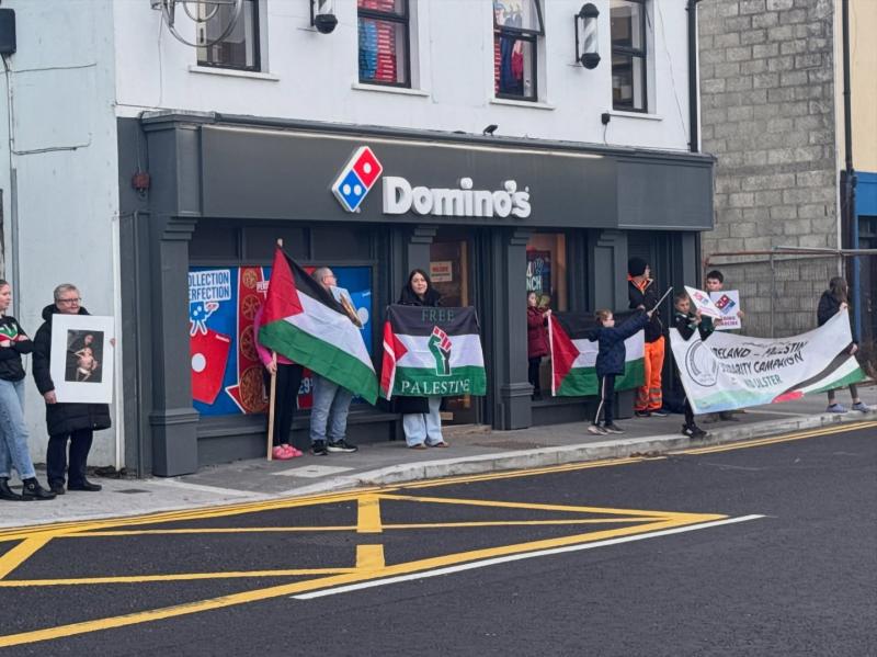 Opening of Domino’s Pizza in Maghera met with protesters  