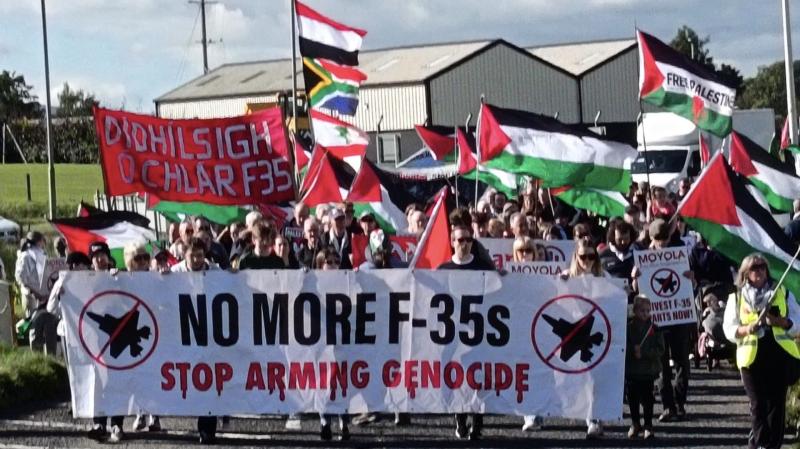 Huge turnout at Mid Ulster March against Genocide grinds Castledawson Roundabout to a halt