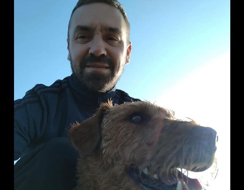 Darren and his wee buddy Jax.