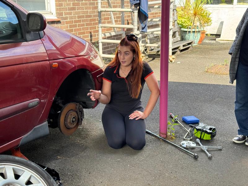 Automotive Blondie Tylor introducing car classes to Claudy