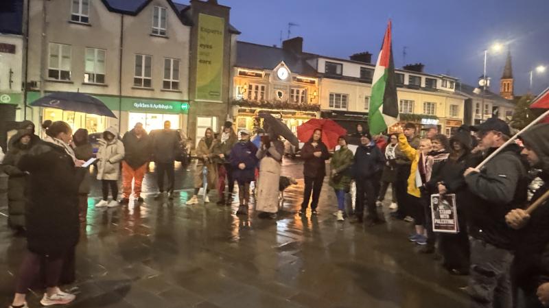Magherafelt protest calls for release of kidnapped Irish citizens on Flotilla