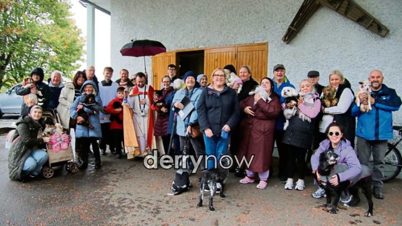 Group pictured at a special Blessing of Pets and Animals at St. Brigid's Church, Carnhill as part of the Feast of St. Francis of Assisi. (Photos - Deirdre Heaney, nwpresspics)