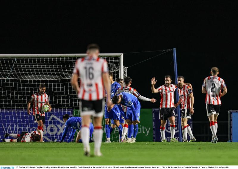 Derry City close in on European spot after hard fought win in Waterford