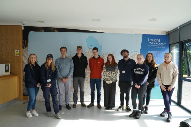 Ulster University students get hands-on experience at Derry's Loughs Agency