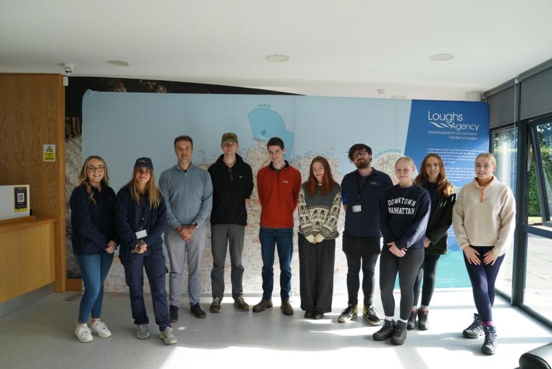  Environmental Science students from Ulster University at Loughs Agency Headquarters in Derry.