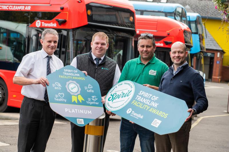 Derry facilities achieve top Platinum standard in 2025 Translink SPIRIT Awards