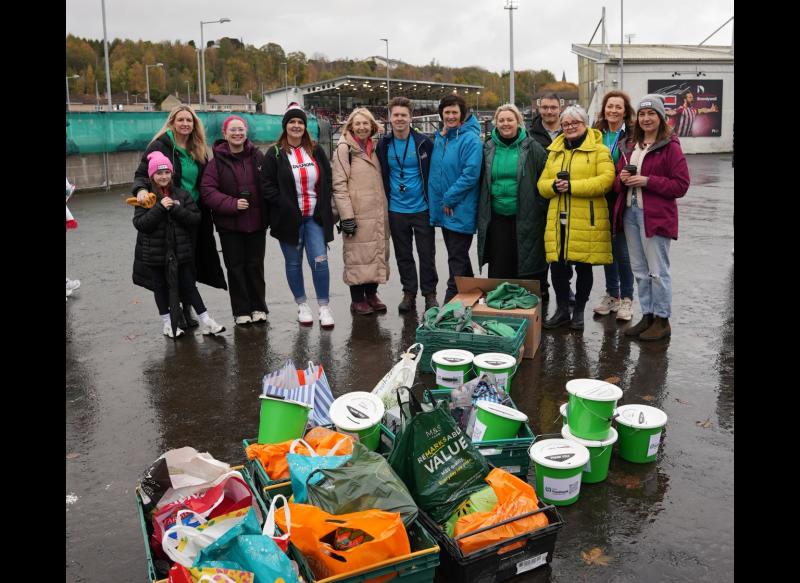 volunteers collecting at the turnstiles.  