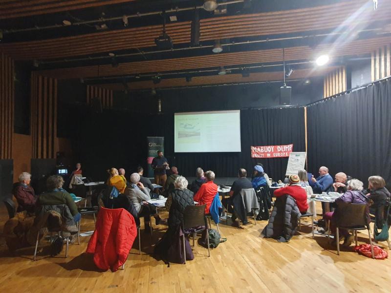 Mobuoy Community Inquiry 'Have Your Say' session in Cultúrlann Uí Chanáin.