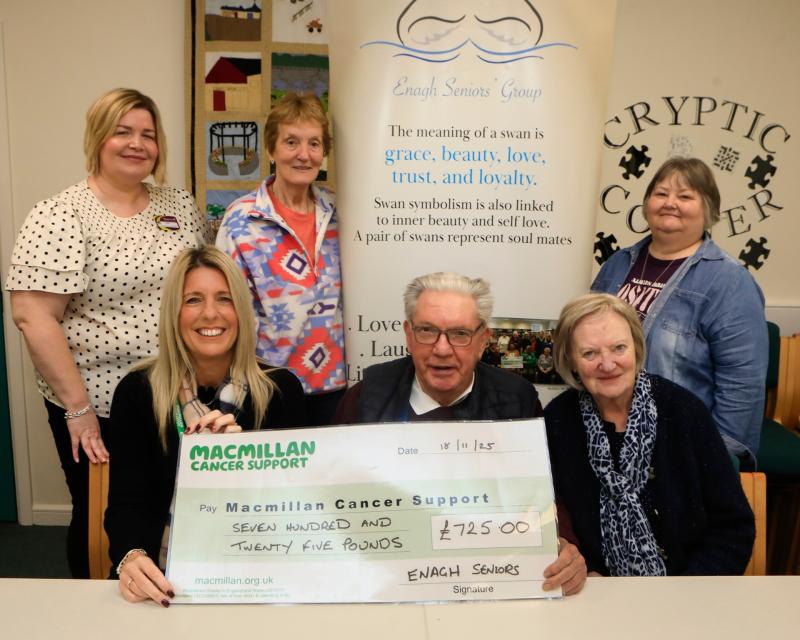 Enagh Seniors' Group raises £725 for Macmillan Cancer Support