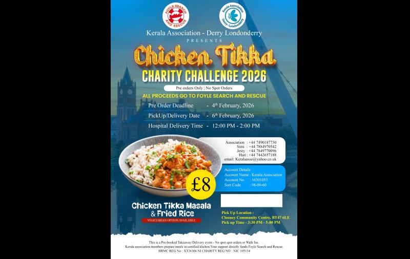 Chicken Tikka Charity Challenge 2026 fundraiser in aid of Foyle Search and Rescue