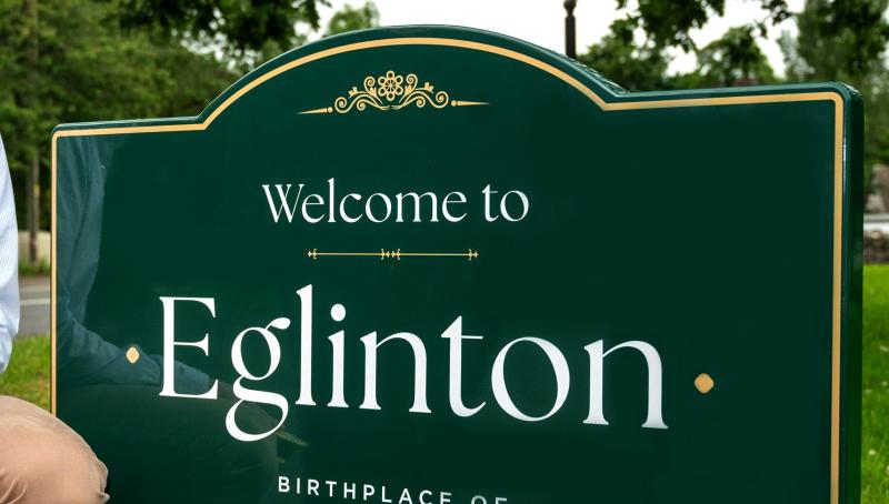 Satellite view of Eglinton. Red marked area is natural flood plain that has planning persission.