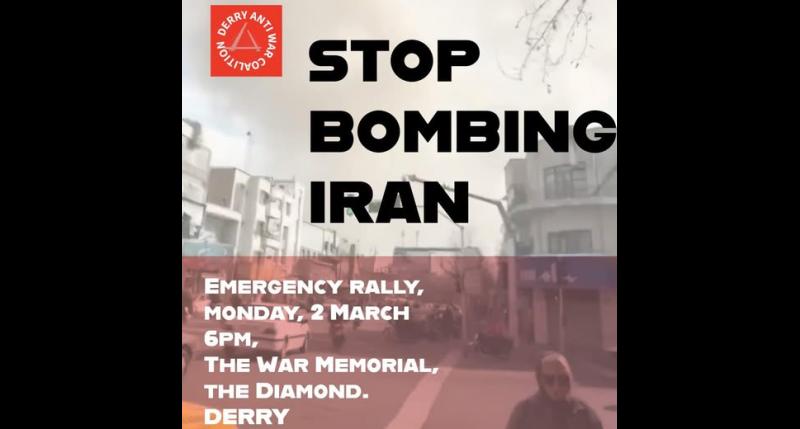 'Emergency vigil' organised at city's War Memorial by Derry Anti-War Coalition